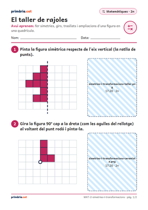 Primera pàgina de la fitxa «El taller de rajoles»